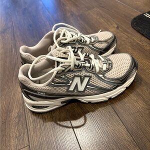 New Balance Tan and Gray Running Shoes